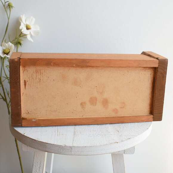 Vintage Antique Handmade Wood Tool Box Caddy Country Cottage Farmhouse Decor - Picture 5 of 7